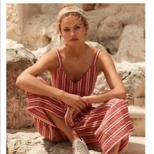 Anthropologie ett:twa robin striped  jumpsuit.